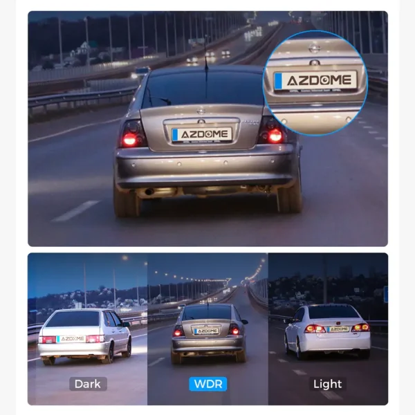 ⁦داش كام AZDOME M580 - دقة 5K، واي فاي 5G، شاشة لمس 4 بوصة⁩ - الصورة ⁦3⁩