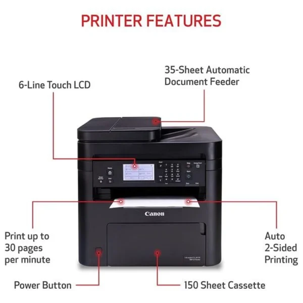 ⁦طابعة كانون ليزر Canon i-SENSYS MF275dw⁩ - الصورة ⁦3⁩