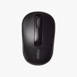 ماوس لاسلكي رابو M10 أسود بتصميم مدمج.