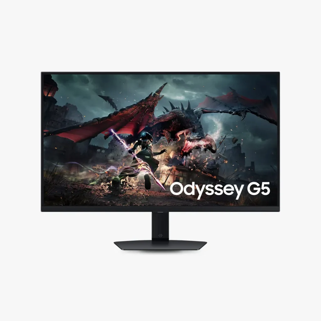 شاشة ألعاب سامسونج أوديسي G5 مقاس 32 بوصة بدقة 2K وتردد 180 هيرتز.