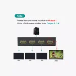 ⁦MT-VIKI 4 Port HDMI Splitter (1 in 4 out)⁩ - الصورة ⁦2⁩