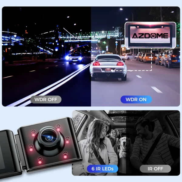 ⁦Azdome M550 Max - نظام الداش كام الثلاثي بدقة 4K⁩ - الصورة ⁦5⁩