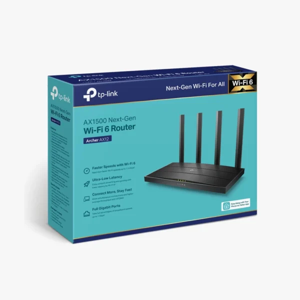 ⁦TP-Link Archer AX12 - راوتر AX1500 Wi-Fi 6 الاقتصادي⁩ - الصورة ⁦3⁩