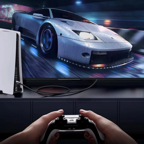 ⁦UGREEN Cat 8 Shielded Braided - كابل شبكة احترافي مجدول بسرعة 40Gbps.⁩ - الصورة ⁦3⁩