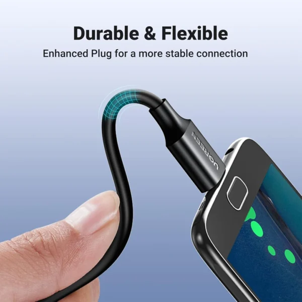 ⁦UGREEN USB 3.0 to Micro-B - كابل نقل بيانات وشحن فائق السرعة (1 متر).⁩ - الصورة ⁦4⁩