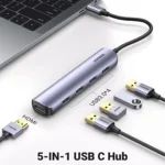⁦UGREEN USB-C Hub 5-in-1 (CM417) - محطة الاتصال المتكاملة⁩ - الصورة ⁦2⁩