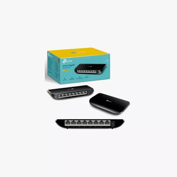 ⁦TP-Link TL-SG1008D - سويتش 8 منافذ جيجابت لتوسيع الشبكة بسرعة فائقة.⁩ - الصورة ⁦2⁩