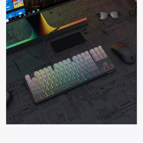 ⁦كيبورد ميكانيكي Redragon K707 Star-Bleed RGB بتصميم "ستار بليد"⁩ - الصورة ⁦3⁩