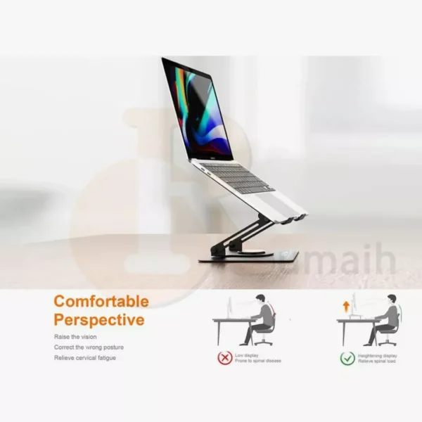 ⁦حامل اللابتوب Mikuso LS-070 - الراحة المثالية لرقبتك وجهازك.⁩ - الصورة ⁦2⁩