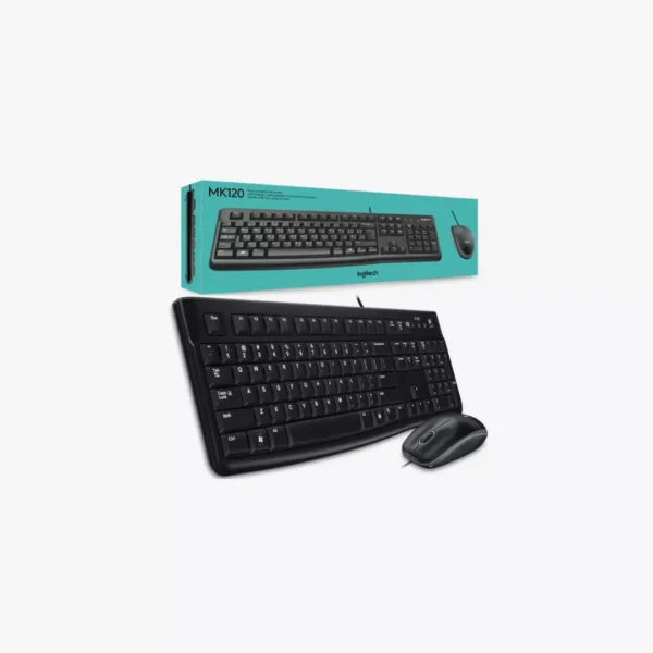 ⁦Logitech MK120 Wired Combo - المتانة والبساطة في حزمة واحدة.⁩ - الصورة ⁦2⁩