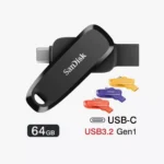 ⁦SanDisk Ultra Dual Drive Luxe 64GB - الفخامة المعدنية والأداء المزدوج.⁩ - الصورة ⁦2⁩