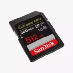 ذاكرة SanDisk Extreme PRO SDXC بسعة 512GB وسرعة 200MB/s.