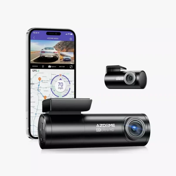 ⁦داش كام Azdome M300S - نظام التصوير الثنائي بدقة 4K والتحكم الصوتي⁩ - الصورة ⁦3⁩