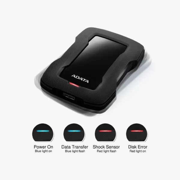 ⁦هارد خارجي ADATA HD330 سعة 2 تيرا - الدرع الواقي لبياناتك.⁩ - الصورة ⁦5⁩