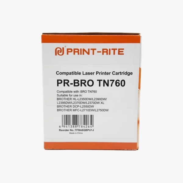 ⁦حبر طابعة Brother TN760 من PrintRite - الإنتاجية العالية والتوفير الذكي⁩ - الصورة ⁦2⁩