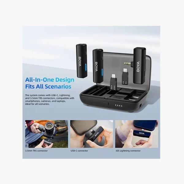 ⁦BOYALINK All-in-One - نظام الميكروفون اللاسلكي الشامل بـ 3 موصلات.⁩ - الصورة ⁦3⁩