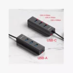 ⁦موزع Unitek H1319WH01 بـ 4 منافذ USB 3.0 - سرعة 5Gbps وتصميم مدمج⁩ - الصورة ⁦3⁩