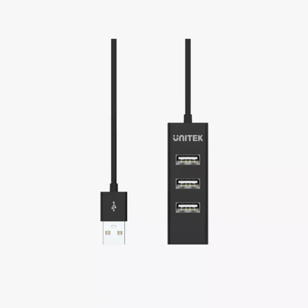 ⁦UNITEK Y-2140 - موزع USB بـ 4 منافذ فائق النحافة.⁩ - الصورة ⁦2⁩