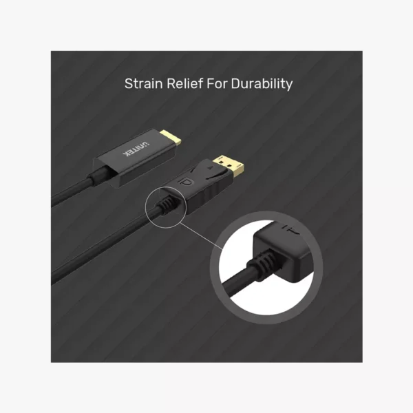 ⁦كابل محول Unitek Y-5118CA من DisplayPort إلى HDMI - طول 1.8 متر⁩ - الصورة ⁦3⁩
