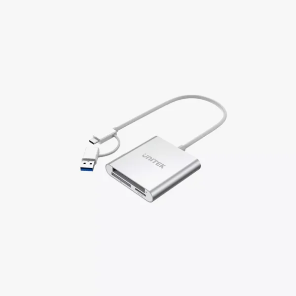⁦قارئ بطاقات الذاكرة Unitek Y-9313D من USB-C إلى SD/MicroSD⁩ - الصورة ⁦2⁩