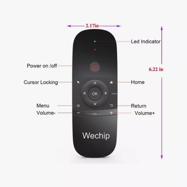 ⁦ريموت Wechip W1 Air Mouse - السيطرة الكاملة بين يديك.⁩ - الصورة ⁦4⁩