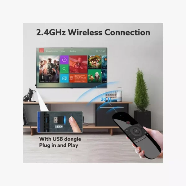 ⁦ريموت Wechip W1 Air Mouse - السيطرة الكاملة بين يديك.⁩ - الصورة ⁦3⁩