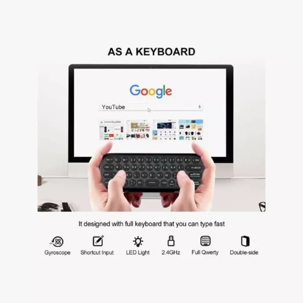 ⁦ريموت Wechip W1 Air Mouse - السيطرة الكاملة بين يديك.⁩ - الصورة ⁦2⁩