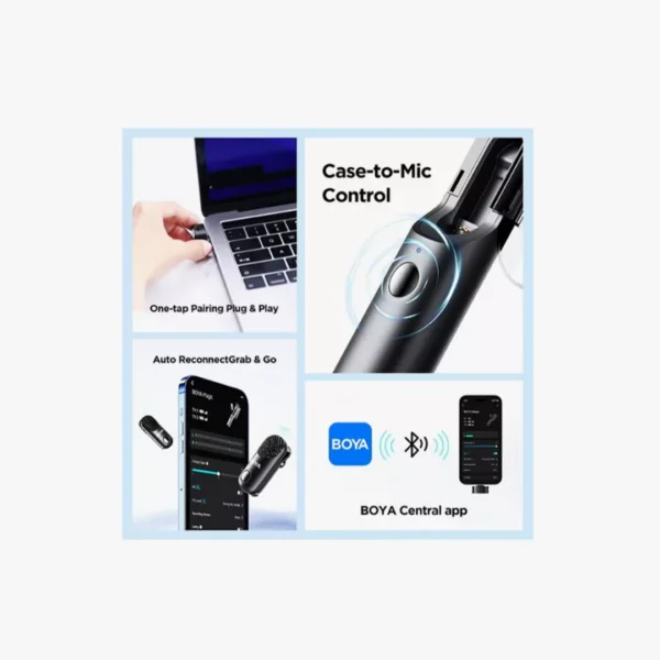 ⁦BOYA Magic-03 - ميكروفون لاسلكي ذكي بتصميم عصري وأداء فائق.⁩ - الصورة ⁦2⁩