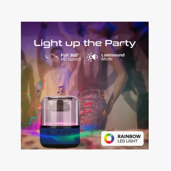 ⁦سبيكر بروميت Glitz-L المضيء | صوت جبار وعرض ضوئي 360 درجة.⁩ - الصورة ⁦4⁩