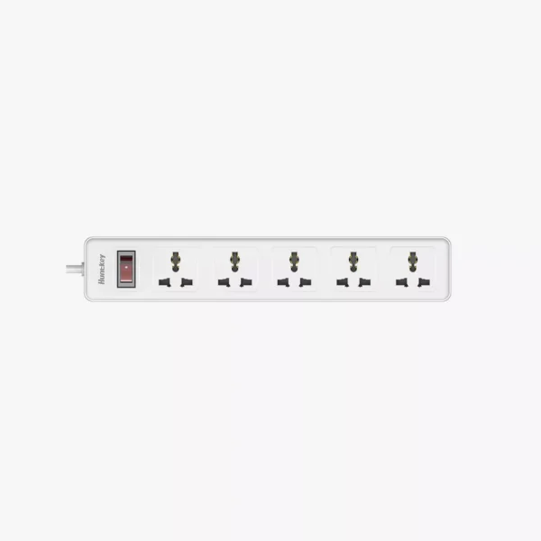 ⁦Huntkey SSZ501 Surge Protector - توصيلة طاقة احترافية (5 أمتار/5 منافذ)⁩ - الصورة ⁦2⁩