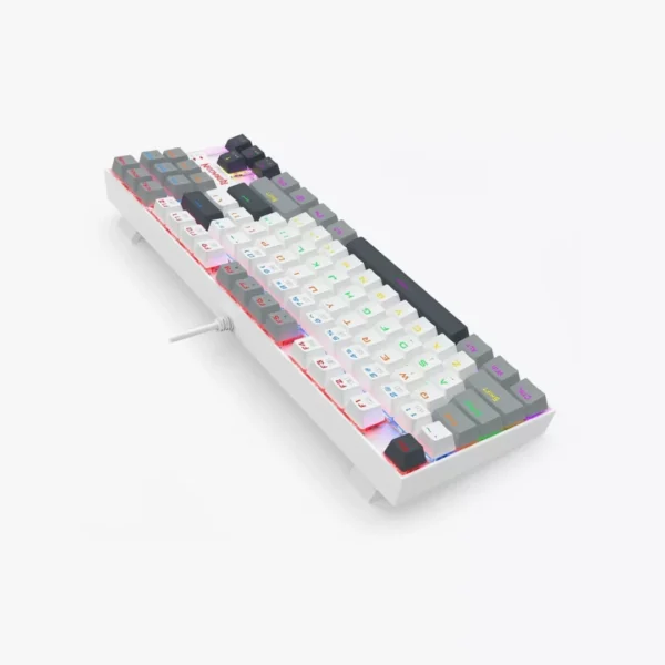 ⁦Redragon Kumara K552WGL - لوحة مفاتيح ميكانيكية بيضاء للأداء الاحترافي.⁩ - الصورة ⁦3⁩