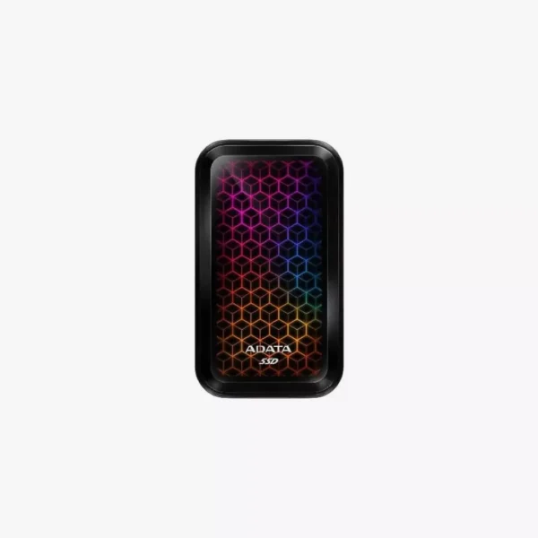 ⁦ADATA SE770G RGB External SSD -بتصميم مضيء سعة 2 تيرا.⁩ - الصورة ⁦2⁩