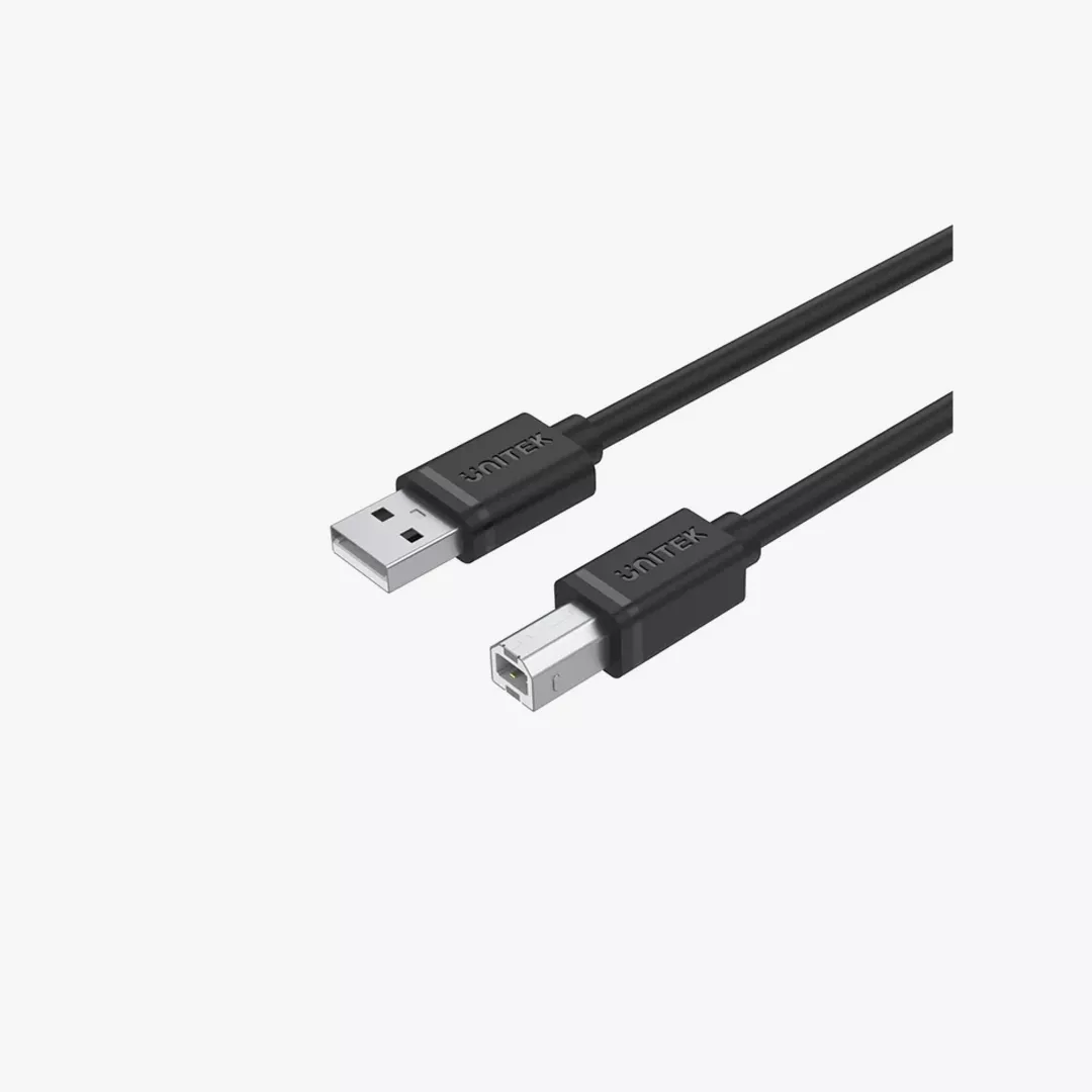 1m-`1 كابل طابعات وأجهزة سلكي طويل Unitek USB 2.0 Type-A to Type-B بطول 3 متر - الصورة 1