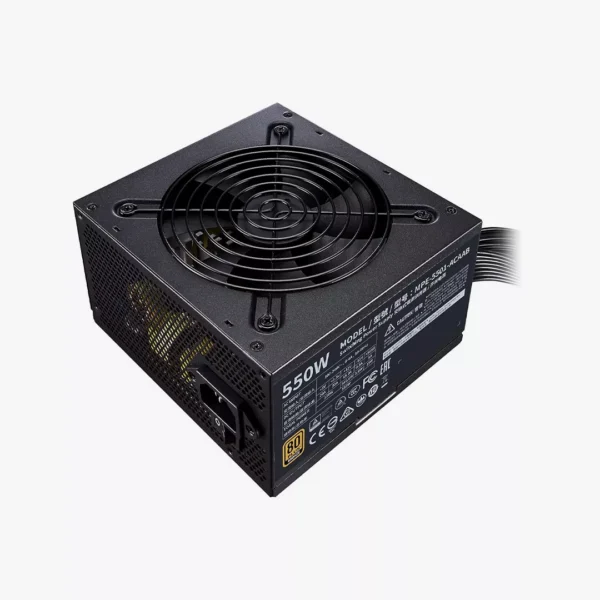 ⁦مزود الطاقةCooler Master 550W Plus Gold كفاءة الطاقة الفائقة والاستقرار المطلق⁩ - الصورة ⁦2⁩