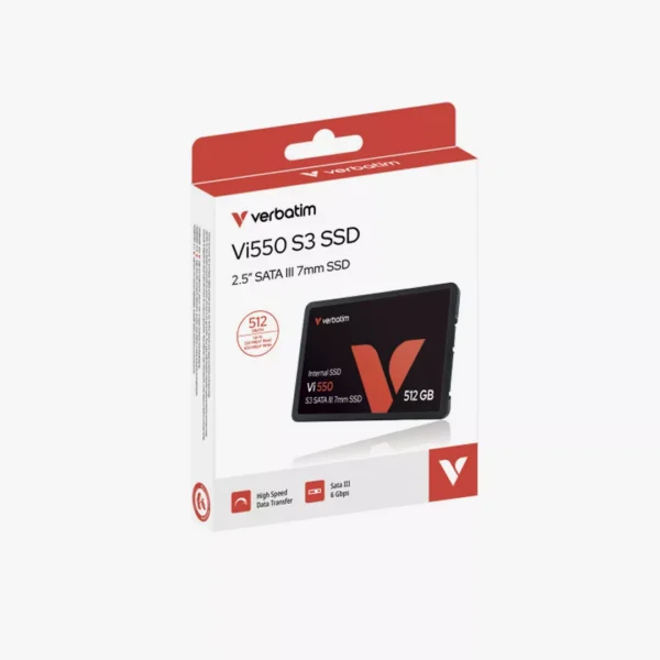 ⁦هارد ديسك داخلي فيرباتيم - Verbatim Vi550 S3 SSD 2.5" SATA III 512GB⁩ - الصورة ⁦2⁩