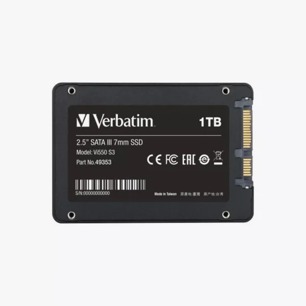 ⁦هارد ديسك داخلي فيرباتيم-Verbatim Vi550 S3 SSD 2.5" SATA III 1TB⁩ - الصورة ⁦3⁩