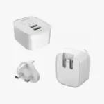 ⁦شاحن جداري إل دي نيو منفذين | LDNIO A201 12W Dual-USB Wall Charger⁩ - الصورة ⁦2⁩