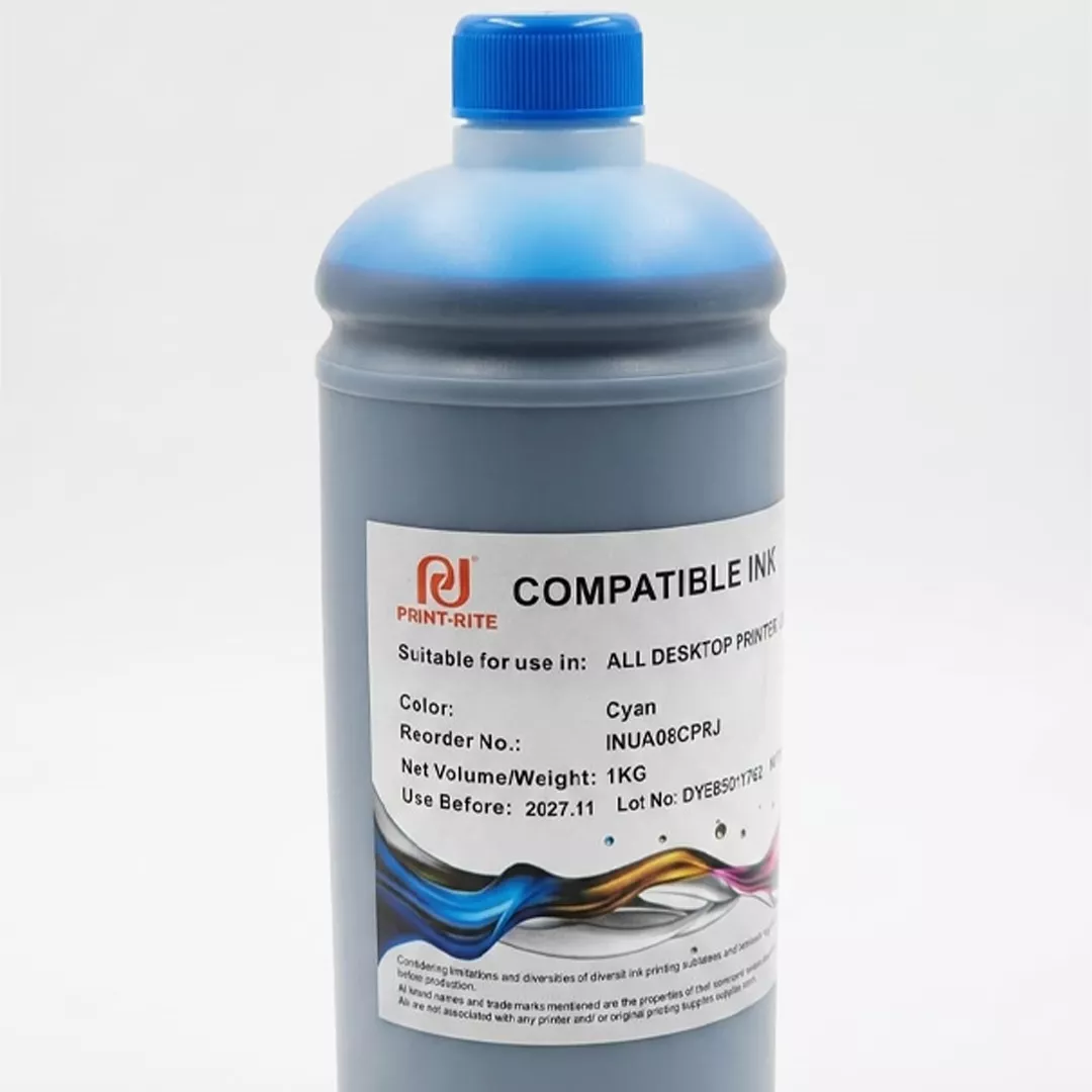 c-2 حبر برنت رايت سائل - اللون الأزرق | Print-Rite Refill Ink 1L - Cyan - الصورة 1
