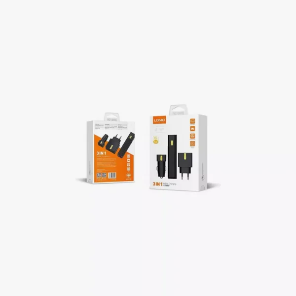 ⁦منتج الشحن المتكامل 3 في 1 | LDNIO CC200 3-in-1 Mobile Charging Kit⁩ - الصورة ⁦2⁩