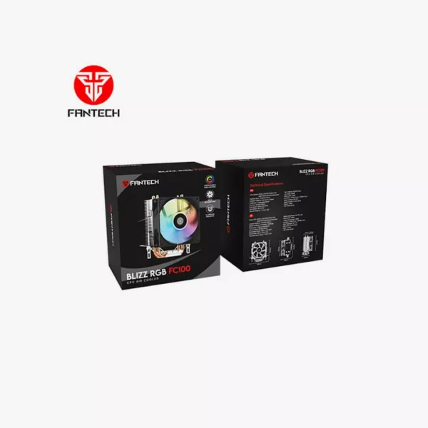 ⁦مروحة تبريد الكيس فانتك|Fantech Blizz RGB FC100 120mm PC Case Fan⁩ - الصورة ⁦2⁩