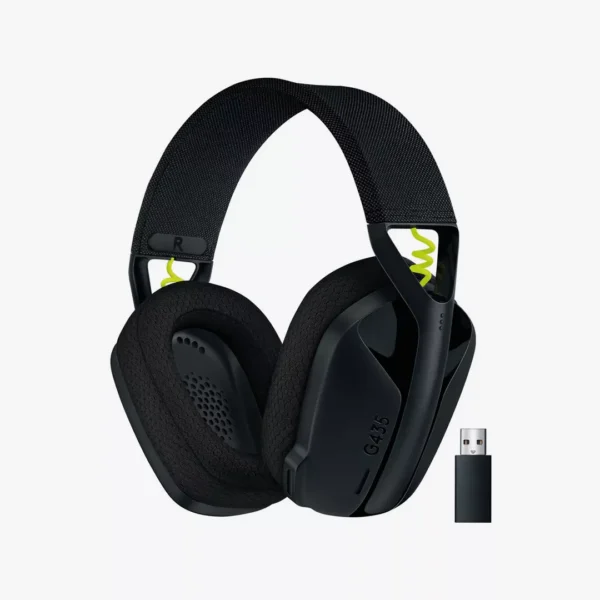 ⁦سماعة القيمنق اللاسلكية فائقة الخفة Logitech G435 Lightspeed المزدوجة التوصيل.⁩ - الصورة ⁦3⁩