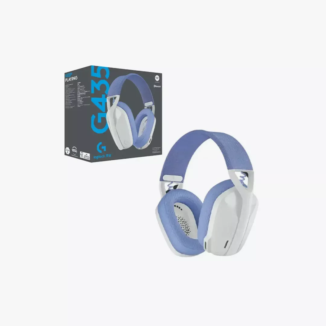 g435-3 سماعة القيمنق اللاسلكية فائقة الخفة Logitech G435 Lightspeed المزدوجة التوصيل. - الصورة 1