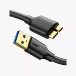 كابل هارد خارجي فائق السرعة Ugreen USB 3.0 Type-A to Micro-B بطول 1m