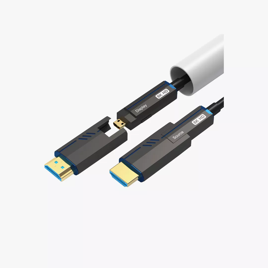 hd-3 كابل ألياف ضوئية 20mبرؤوس قابلة للفصل-Fenhui HDMI 2.1 Detachable 20m - الصورة 1