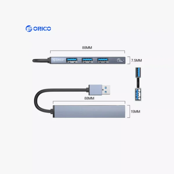 ⁦موزع يو إس بي أوريكو 4 منافذ فائق السرعة - Orico USB 3.0 Type-A Hub⁩ - الصورة ⁦2⁩