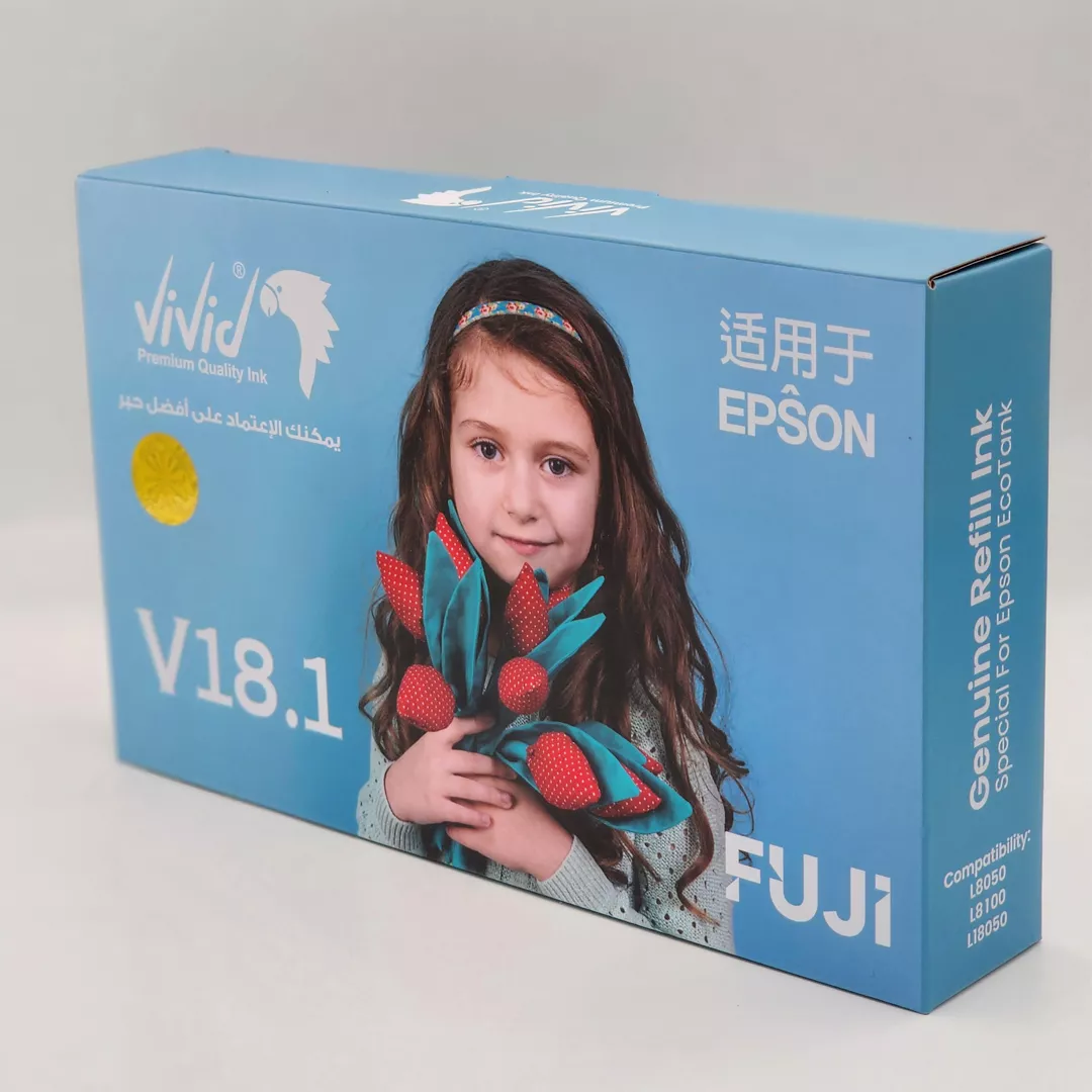 ink epson8050-1 طقم حبر إبسون L8050 فيفيد الأصلي (6 ألوان) - Epson L8050 Vivid Ink - الصورة 1