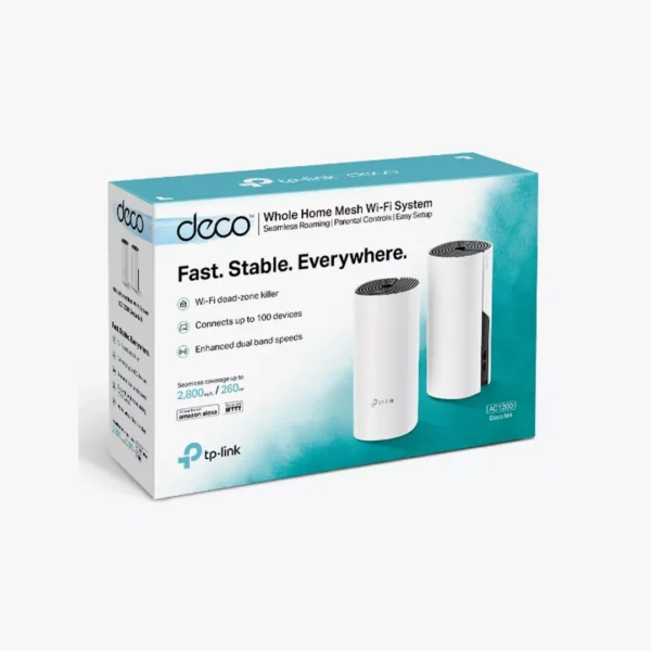 ⁦نظام الواي فاي المشبكيTP-Link Deco M4 AC1200 Wi-Fi System⁩ - الصورة ⁦3⁩