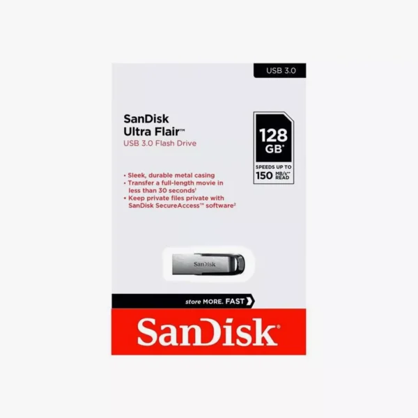 ⁦فلاش ميموريSanDisk Ultra Flair USB 3.0سعة128gb⁩ - الصورة ⁦3⁩