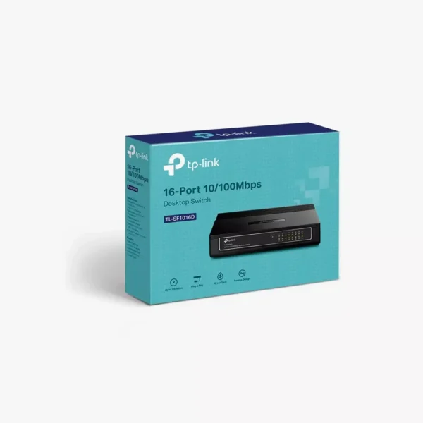 ⁦سويتش شبكة | TP-Link 16-Port 10/100Mbps Switch TL-SF1016D⁩ - الصورة ⁦3⁩