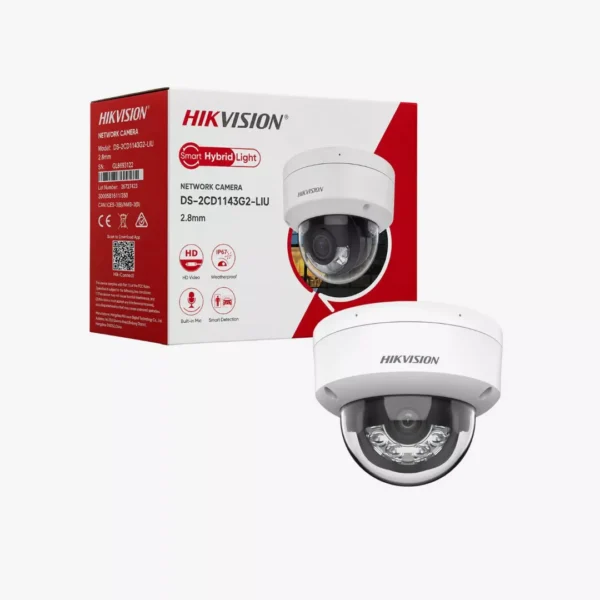 ⁦كاميرا مراقبة هيكفيجن Hikvision IP 4MP مع الإضاءة والميكروفون المدمج⁩ - الصورة ⁦2⁩